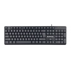 Defender Клавиатура проводная Daily HB-162, мембранная,104 кл., 12 (+FN) доп. клавиш, черный, USB, 1,8 м. арт.:45162