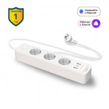 TP-Link Tapo P300 Умный сетевой фильтр с тремя розетками и поддержкой HomeKit, Wi-Fi 2,4 ГГц, 100–240 В, 50/60 Гц