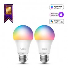 TP-Link Tapo L530E(2-pack) Умная многоцветная Wi-Fi лампа, цоколь E27, 220–240 В, световой поток 806 лм