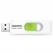 Флеш накопитель 128GB A-DATA UV320, USB 3.2, белый/зеленый арт.:AUV320-128G-RWHGN Флеш накопитель 128GB A-DATA UV320, USB 3.2, белый/зеленый арт.:AUV320-128G-RWHGN