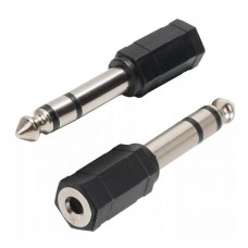 Переходник аудио стерео 6.35мм M (штекер) --> 3.5мм F (гнездо) VCOM <CA546>