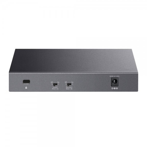 TP-Link LS108GP Настольный коммутатор с 8 гигабитными портами PoE+, бюджет PoE — 62 Вт, стальной корпус