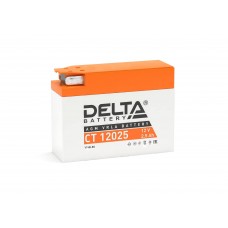 Стартерный мото аккумулятор Delta CT 12025 12В/2,5Ач, клемма F1 (114х39х87мм (92мм); 0,88кг; Срок службы 5лет; арт.:3401010030001 Стартерный мото аккумулятор Delta CT 12025 12В/2,5Ач, клемма F1 (114х39х87мм (92мм); 0,88кг; Срок службы 5лет; арт.:3401010030001
