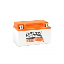 Стартерный мото аккумулятор Delta CT 1210.1 12В/10Ач, клемма Болт + гайка Ø 6,5 мм (150х86х93мм (98мм); 2,9кг; Срок служ арт.:3401010030015