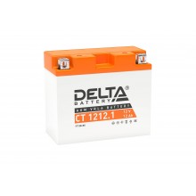Стартерный мото аккумулятор Delta CT 1212.1 12В/12Ач, клемма Болт + гайка Ø 6 мм (151х71х130мм (135мм); 3,21кг; Срок слу арт.:3401010030018