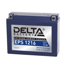 Стартерный мото аккумулятор Delta EPS 1216 12В/16Ач, клемма Болт + гайка Ø 6 мм (205х70х162мм; 5,86кг; Срок службы 5л арт.:3401010090005 Стартерный мото аккумулятор Delta EPS 1216 12В/16Ач, клемма Болт + гайка Ø 6 мм (205х70х162мм; 5,86кг; Срок службы 5л арт.:3401010090005