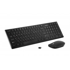 SVEN Комплект беспроводной ножничная клавиатура + мышь KB-C2550W чёрный (109 кл.,12Fn, 1000DPI, 2+1 кл.) арт.:SV-021672