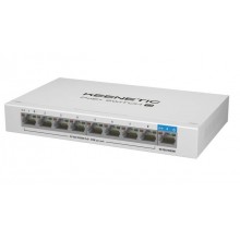 Keenetic PoE+ Switch 9 (KN-4710) 9-портовый гигабитный коммутатор с 8 портами PoE+ и бюджетом мощности 120 Вт