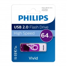 Флеш накопитель 64GB PHILIPS VIVID2.0 64GB, USB 2.0 арт.:FM64FD05P/97