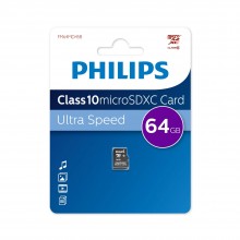 Флеш карта microSD 64GB PHILIPS microSDHC Class 10 арт.:FM64MD45B/97