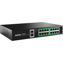 Netis P116GC Коммутатор неуправляемый PoE+, 18 портов, 18x1 Гбит/с, PoE+ 16х30 Вт (до 240Вт), Uplink RJ45 2*1 Гбит/с
