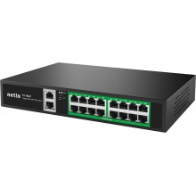 Netis P116GC Коммутатор неуправляемый PoE+, 18 портов, 18x1 Гбит/с, PoE+ 16х30 Вт (до 240Вт), Uplink RJ45 2*1 Гбит/с Netis P116GC Коммутатор неуправляемый PoE+, 18 портов, 18x1 Гбит/с, PoE+ 16х30 Вт (до 240Вт), Uplink RJ45 2*1 Гбит/с
