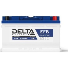 Аккумулятор Delta START MASTER EFB 1285 85Ah 12В, емкость 85Ач, ток 820, ДхШхВ: 315x175x190мм, L4, Полярность: Обратная арт.:3401010420011