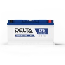 Аккумулятор Delta START MASTER EFB 1285 95Ah 12В, пусковой ток 900, ДхШхВ: 353x175x190мм, L5, Обратная Полярность арт.:3401010420012