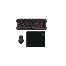 SVEN Комплект игровой клавиатура + мышь + коврик GS-9200 (114 кл,, 8 смен. кл., 800-2400DPI, 5+1кл.) арт.:SV-018221