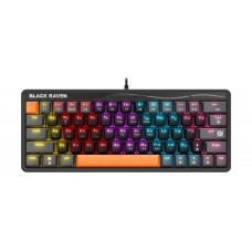 Defender Механическая клавиатура Black Raven GK-417 RU,3цвета,радужная,63кн,черн. арт.:45414