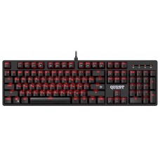 Defender Механическая клавиатура Quest GK-596 RU,черный,104кн,SNK красные арт.:45596