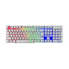 Defender Игровая клавиатура проводная Neros GK-147 RU,белый,радуж.,104 кн,FN,1.8м арт.:45147