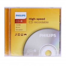 Диск CD-R Philips 700 Mb, 52х, Slim Case (1) арт.:CR7D5SF01/97