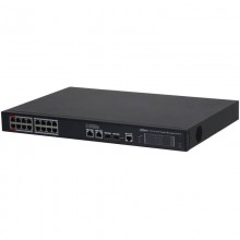 DAHUA DH-S4220-16GT-190 16-портовый гигабитный управляемый коммутатор с PoE, уровень L2, 16xRJ45 1Gb PoE, 2xRJ45 1Gb