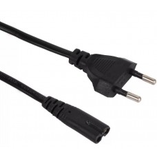 VCOM Кабель для аудио-видео техники IEC-320-C7, 2-pin 1,8m ,черный, iOpen<ACE023-1.8M>