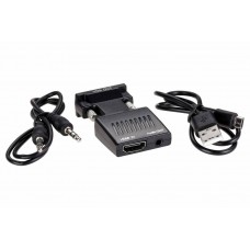 Переходник HDMI(F) --> VGA(M)+audio,1080*60Hz, VCOM <CA336A>