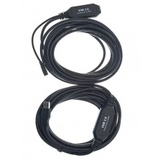 Кабель-адаптер USB3.0-repeater, удлинительный активный <Am-->Af> 10м медь VCOM <CU827-10M>