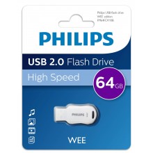 Флеш накопитель 64GB PHILIPS WEE 2.0 64GB, USB 2.0 арт.:FM64FD110B/97