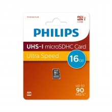 Флеш карта microSD 16GB PHILIPS High Speed microSDHC Class 10 90MB/s арт.:FM16MD55B/97