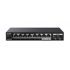 Tenda TEM2010X Коммутатор неуправляемый, 10 портов, RJ-45 8х2,5 Гбит/с, SFP+ 2х10 Гбит/с, настольный, металлический