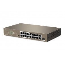IP-COM F1118P-16-150W Коммутатор неуправляемый PoE, 18 портов, 16х100 Мбит/с, 2x1 Гбит/с, SFP 1x1 Гбит/с, PoE 16х30 Вт
