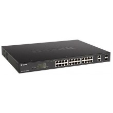 D-Link DGS-1100-26MPPV2/A3A Настраиваемый L2 коммутатор с 24 портами 10/100/1000Base-T и 2 комбо-портами 1000Base-T/SFP