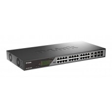 D-Link DSS-200G-28MP/A1A Настраиваемый L2 коммутатор с 24 портами 10/100/1000Base-T и 4 комбо-портами 100/1000Base-T/SFP