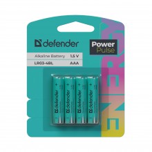 Defender Батарейка алкалиновая LR03-4BL ААА, блистер, 4 шт.,PowerPulse арт.:56023