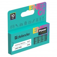 Defender Батарейка алкалиновая LR03-10BL ААА,блистер,10 шт.,PowerPulse арт.:56024