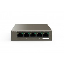 IP-COM F1105P-4-63W Коммутатор неуправляемый PoE, 5 портов, 5x1 Гбит/с, PoE 4х30 Вт (до 58 Вт), настольный