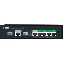 Netis P107GS Коммутатор неуправляемый PoE, 6 портов, 6x1 Гбит/с, PoE+ 4х30 Вт (до 65Вт), SFP 2x1 Гбит/с