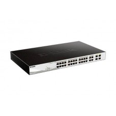D-Link DGS-1210-28MP/F4A Настраиваемый L2 коммутатор с 24 портами 10/100/1000Base-T и 4 комбо-портами 100/1000Base-T/SFP