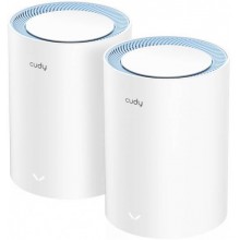 Cudy M1200(2-Pack) Wi-Fi Mesh-система АС1200, 2,4/5 ГГц, до 1167 Мбит/с, 2x100 Мбит/с, Cudy Mesh, MU-MIMO, белый