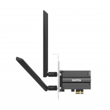 Netis F1 Сетевой двухдиапазонный адаптер PCI-E Wi-Fi+Bluetooth AX3000, 2,4/5 ГГц, до 2974 Мбит/с, Bluetooth 5.0