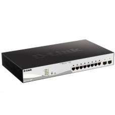 D-Link DGS-1210-10MP/FL2A Управляемый L2 коммутатор с 8 портами 10/100/1000Base-T и 2 портами 1000Base-X SFP