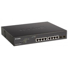 D-Link DGS-1100-10MPPV2/A3A Настраиваемый L2 коммутатор с 8 портами 10/100/1000Base-T и 2 портами 1000Base-X SFP