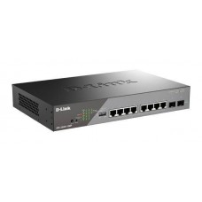 D-Link DSS-200G-10MP/A1A Настраиваемый L2 коммутатор с 8 портами 10/100/1000Base-T и 2 портами 1000Base-X SFP