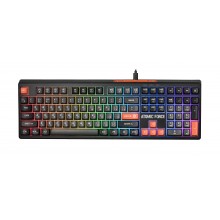 Defender Игровая клавиатура проводная Atomic Force GK-005 RU,чер/сер,108кн+FN,радуж,1.5м арт.:45005