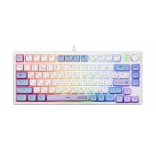 Defender Игровая клавиатура проводная Novis GK-318 RU,бел/гол,80кн+FN,радуж,1.5м арт.:45318