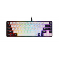 Defender Игровая клавиатура проводная Aris GK-349 RU,бел/черн,68кн+FN,радуж,1.5м арт.:45349