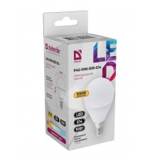 Defender Лампочка светодиодная P45-10W-830-E14 шар, 3000 К, теплый белый, 1 шт. арт.:95213 Defender Лампочка светодиодная P45-10W-830-E14 шар, 3000 К, теплый белый, 1 шт. арт.:95213