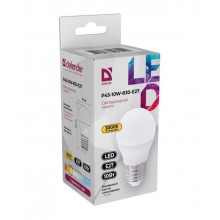 Defender Лампочка светодиодная P45-10W-830-E27 шар, 3000 К, теплый белый, 1 шт. арт.:95219