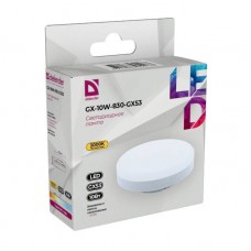 Defender Лампочка светодиодная GX-10W-830-GX53 таблетка, 3000 К, теплый белый, 1 шт. арт.:95413 Defender Лампочка светодиодная GX-10W-830-GX53 таблетка, 3000 К, теплый белый, 1 шт. арт.:95413