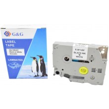 Картридж ленточный G&G, Brother TZE221 черный на белом 9х8 арт.:GG-TZE221